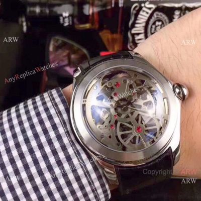 Buy Replica Corum Bubble Squelette SS Silver Dial Watch 45mm